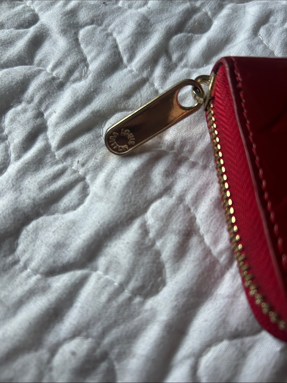 Louis Vuitton Vernis Patent Red Zip Card Wallet - Picture 2 of 4